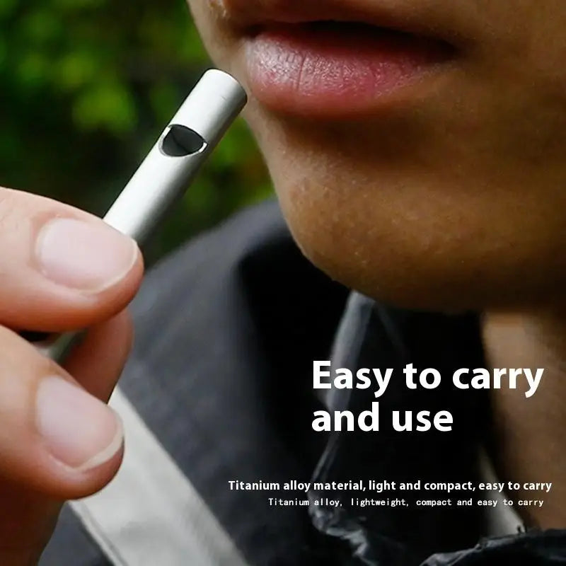 Outdoor Survival Safety Whistle Titanium Alloy Emergency Cord Camping Qme
