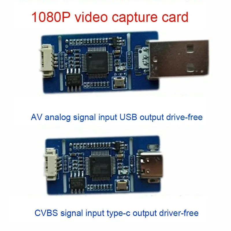 1PCS CVBS to USB Camera Module, AV to TYPE-C Board, UVC Driver-Free for Android Linux Qme