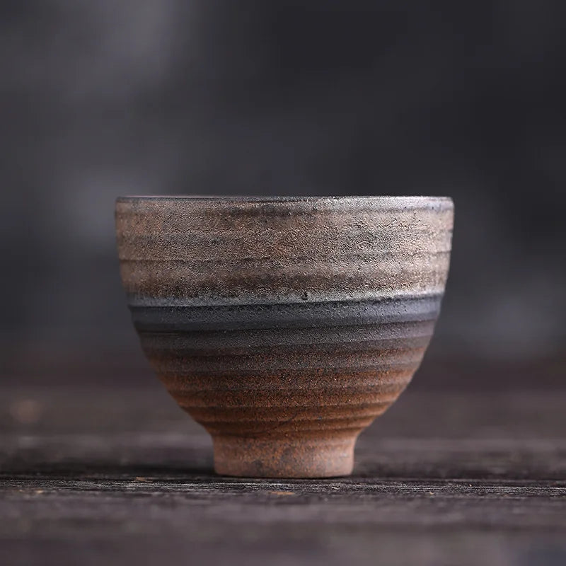 Handmade Coarse Pottery Master Cup Vintage Kiln-changed Tea Tasting Qme <200ml 80ml