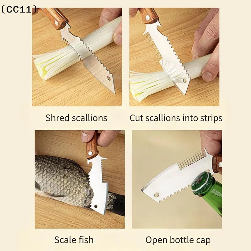 Stainless Steel Knife Head Cutting Scallions Strips Scaling Fish Qme Default Title