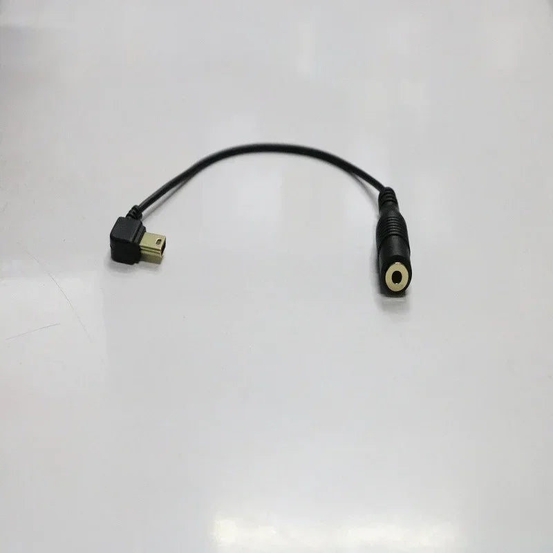 Audio Cable Cord for Sports Camera, 1pc 3.5mm Jack Female To Mini USB Male, Adapter for Active Clip Mic Microphone Qme