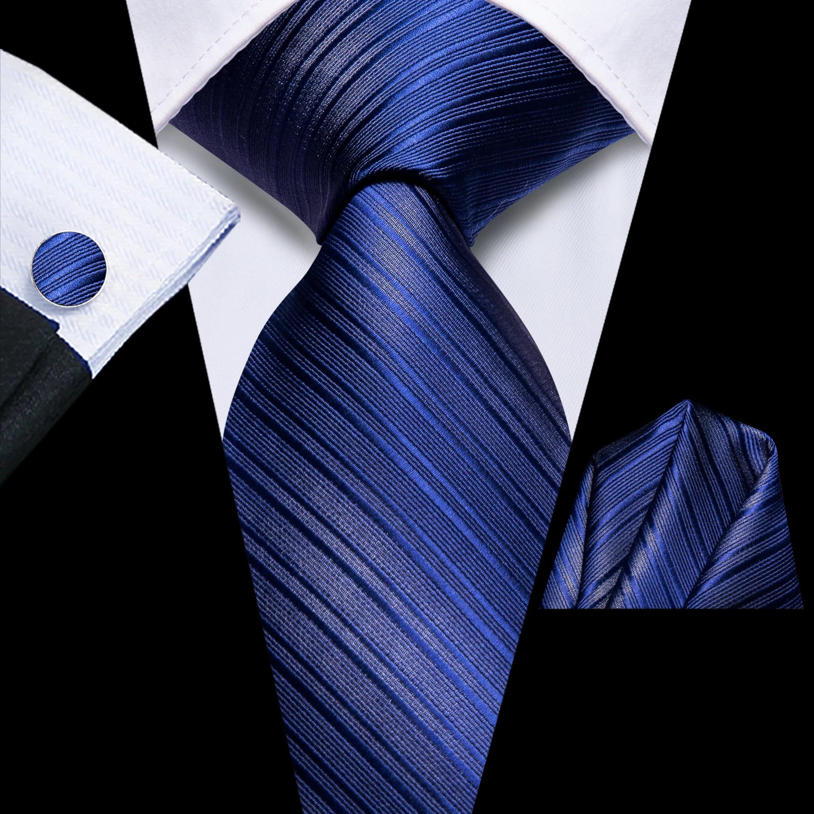 Hi-Tie Rose Pink Stiped Plaids Purple Blue Mens Necktie Handkerchief Cufflinks for Tuxedo Accessory Classic Luxury Tie Man Gift Qme HT-N-3976
