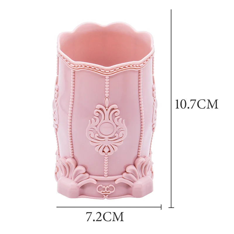 Vintage Matte Desk Organizer Versatile Nail Art Container Pastel Qme