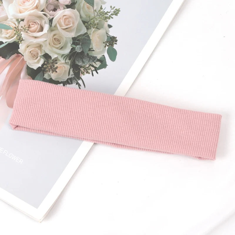 Unisex Headband Sports Elastic Running Hair Bands Yoga Hairband Women Qme Pink