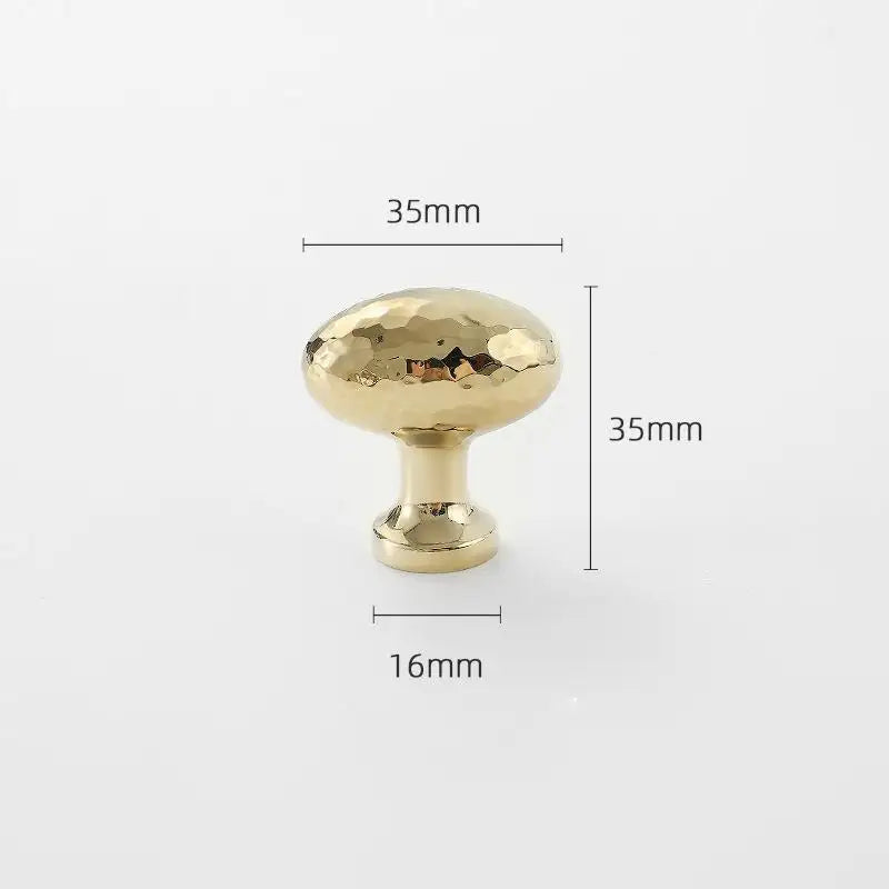 Brass Ball Furniture Pull Handles Hand-forged Hammer Cabinet Handles Door Drawer Knob Kitchen Wardrobe Cupboard Pulls Qme A12