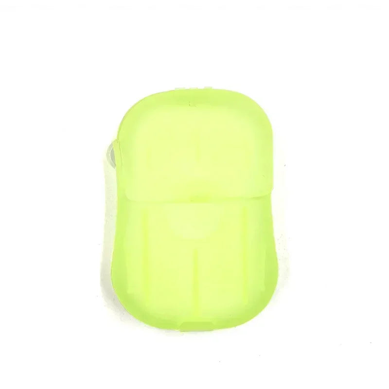 Outdoor travel disposable soap tablet box soap paper Portable hand washing tablet Small soap tablet mini soap sheet Qme YELLOW