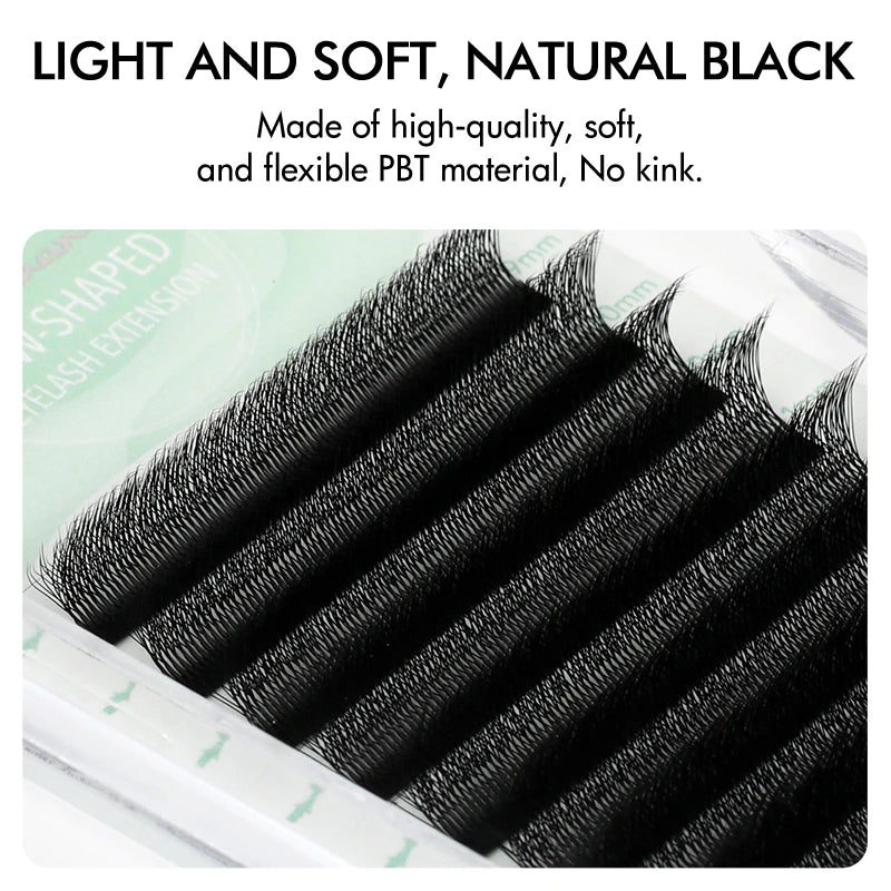 NATUHANA W-shape Premade Volume Fans 5D-8D Eyelash Extensions Soft Qme