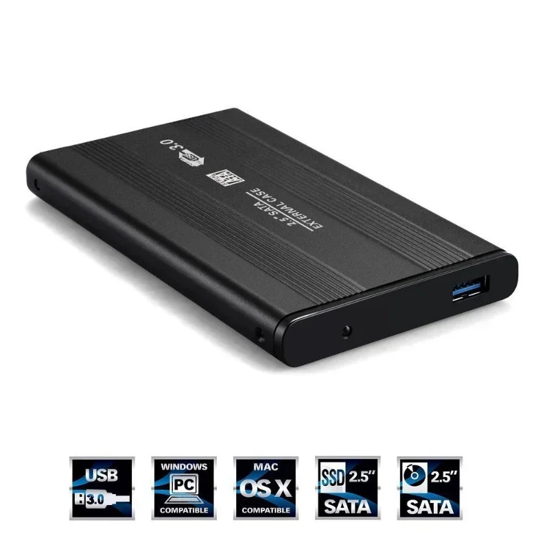 1pcs Aluminum 2.5 Inch SATA III to USB 3.0 5Gbps External HDD Enclosure Hard Drive Case SSD Box Support Hot Plug For Windows Qme