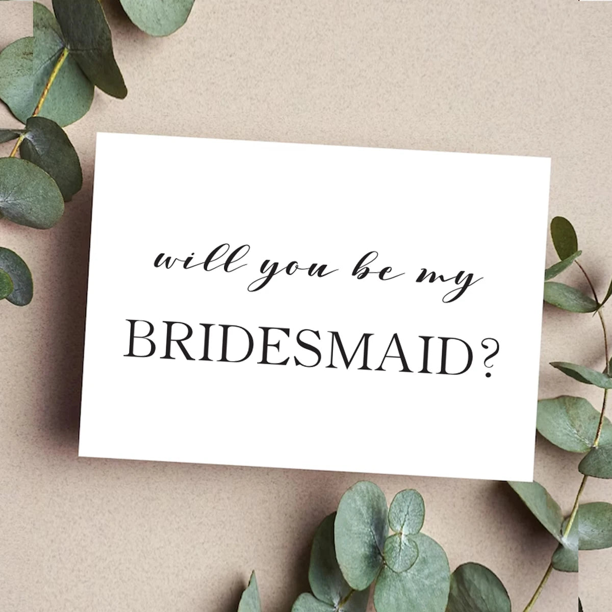 1Pc Will You Be My Bridesmaid? Wedding Bridal Shower Gift Card with Envelope, Bridesmaid Card Make a Beautifully Personalized I Qme