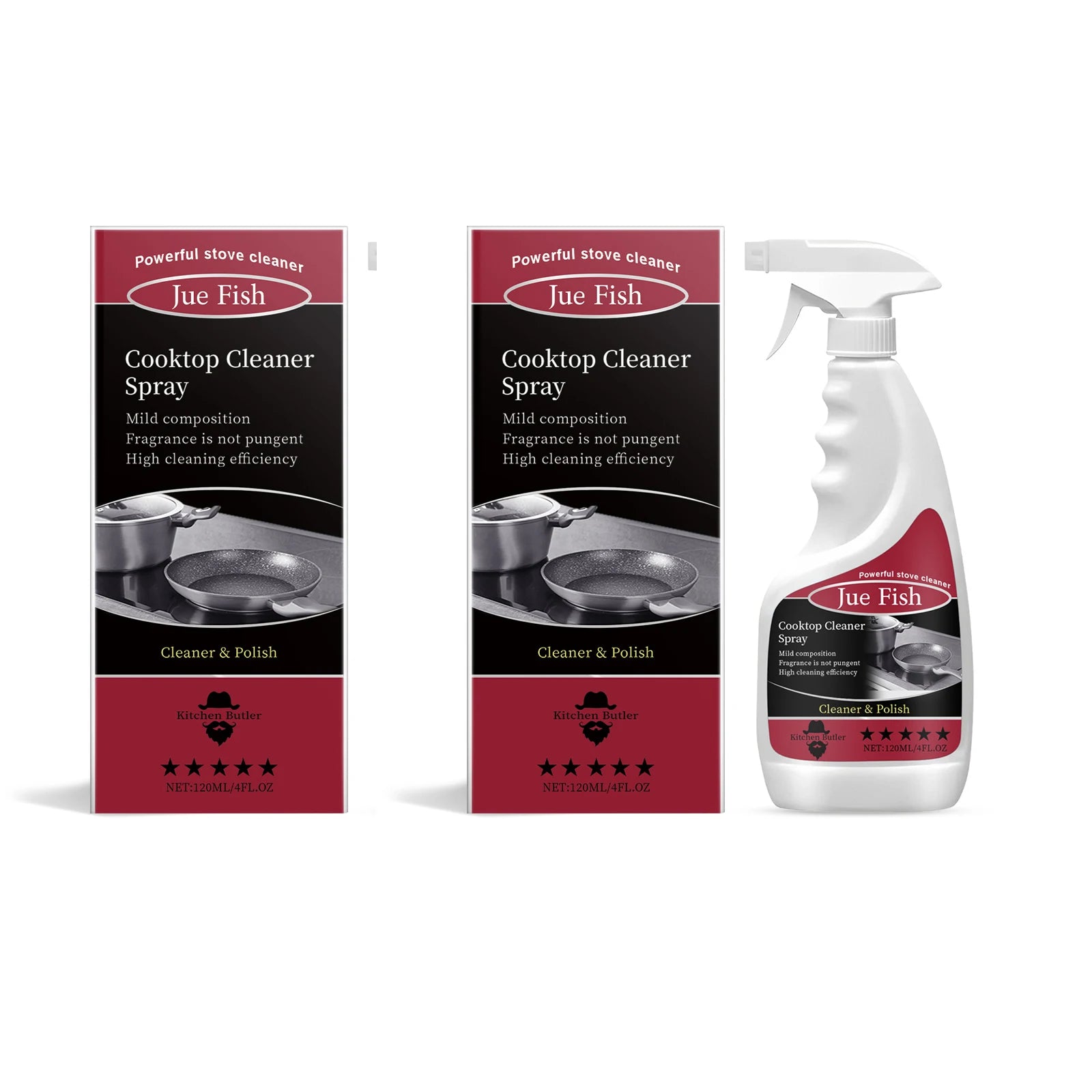 Powerful Cooker Foam Cleaner Quickly Dissolve Grease Eliminate Odors Remove Black Scale for Kitchenware Heavy Oil Cleaner Spray Qme 2 X 120ml Boxed