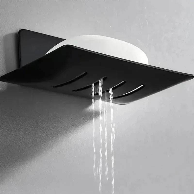 Bathroom Shower Storage Soap Tray Rack Soap Tray Wall Mounted Drainage Soap Tray Box Qme