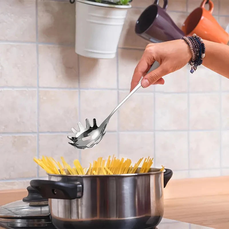 Spoon Multifunctional Noodle Food Strainers Stainless Steel Spaghetti Qme