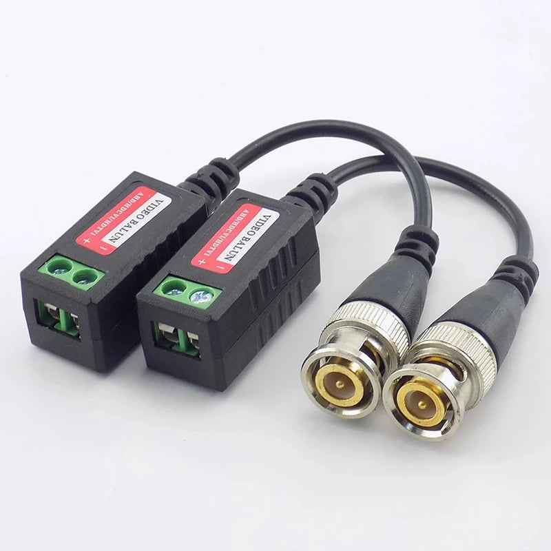 4pcs 8MP BNC CCTV Coax Video Balun Transmitter For 4K AHD/HD-CVI/TVI/CVBS Signal Transmission Passive Twisted Pair Qme