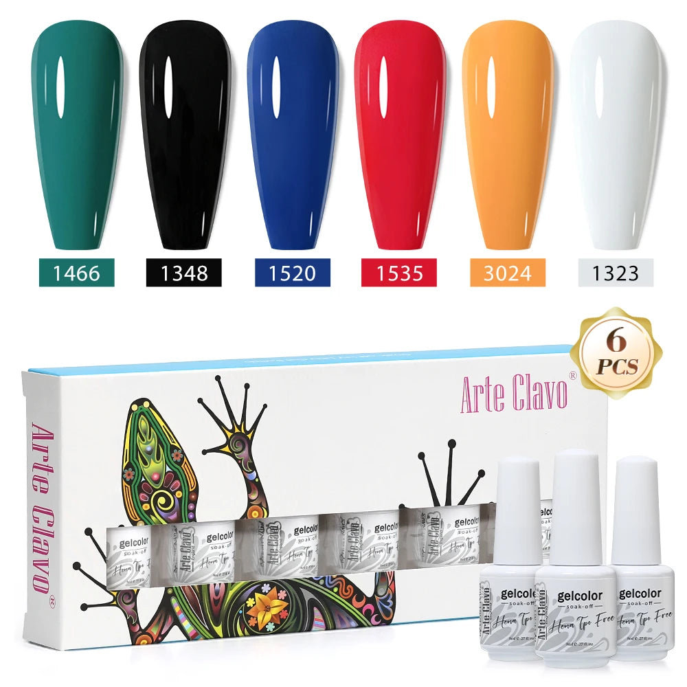 Arte Clavo Colourful Box Nail Gel Polish Semi Permanent UV Led
