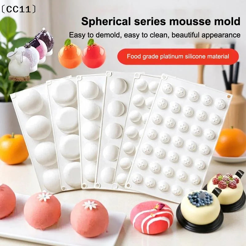 Circle Ball Shape Cake Candy Mold Heart Mousse Mould Chocolate Qme