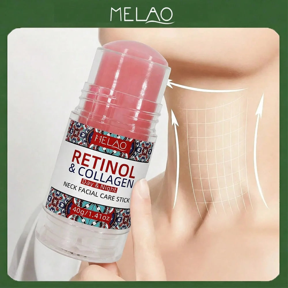 Retinol Collagen Face & Neck Stick, MELAO Day & Night Care Stick with Retinol & Collagen, Anti Aging Stick for Neck & Face Qme