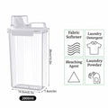Clear Airtight Laundry Liquid Dispenser Detergent Powder Softener Dispense Tank with Measuring Cup Waterproof Labels Qme 1pc 2800ml