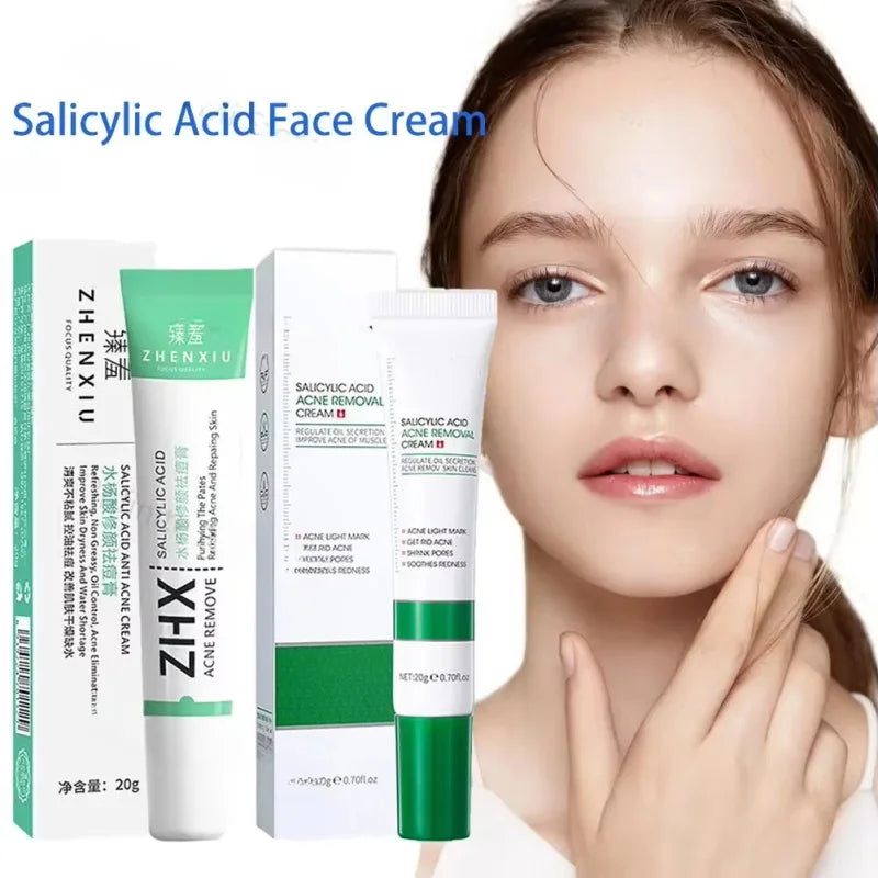 Salicylic Acid Shrink Pore Cream Elimination Large Pores Remove Blackehead Oil Control Face Smooth Repairing Skin Care Products Qme