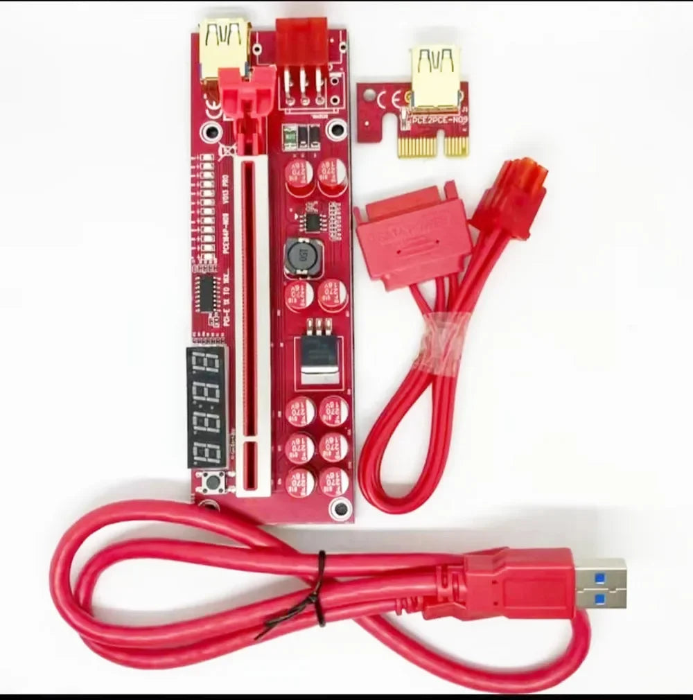 PCIE graphics card extension cable V013PRO digital tube USB3.0 graphics card PCI-E transfer cable 1X to 16X temperature control Qme