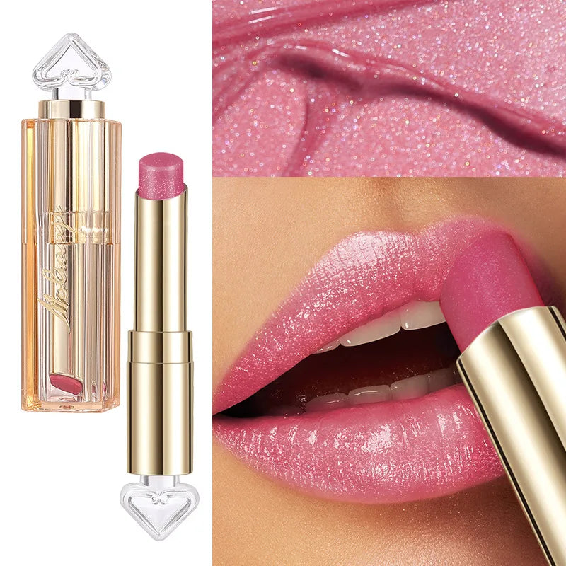 Shiny Lipstick Vibrant Colors Waterproof Sweat Resistant Non Stick Qme