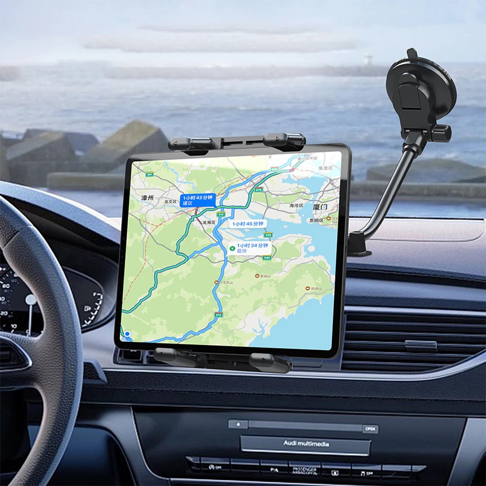 Suction Cup Dashboard Phone Tablet Holder Long Arm Gooseneck Phone Bracket Windshield Cell Phone Support for Truck SUV Vehicle Qme