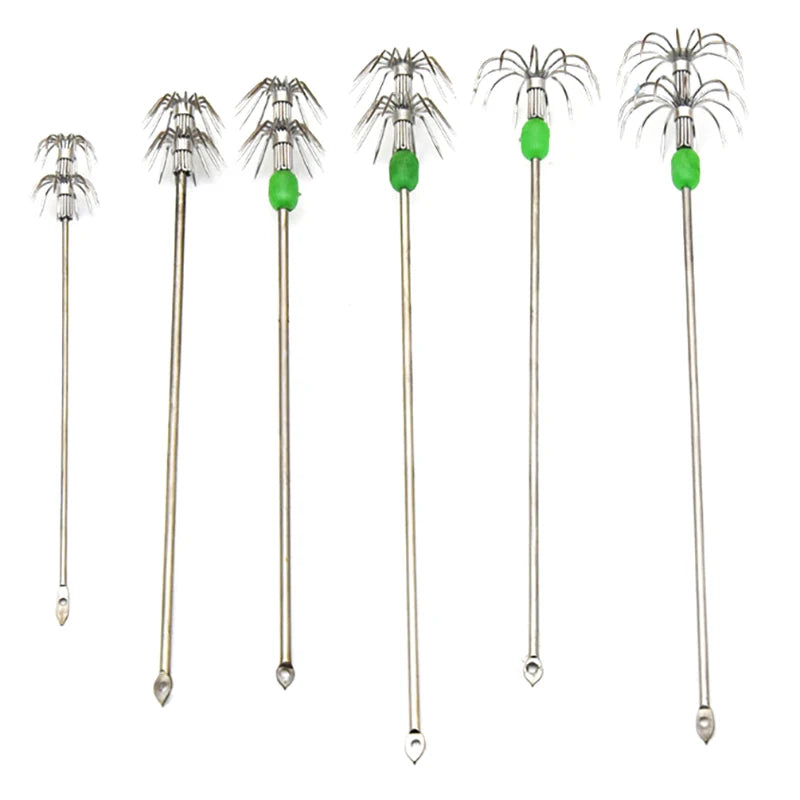 1 8 10 Box Umbrella Hooks Live Bait Squid Blow Tubes Octopus Qme