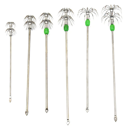 1 8 10 Box Umbrella Hooks Live Bait Squid Blow Tubes Octopus Qme
