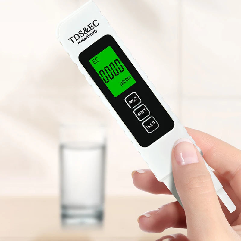 Digital Water Tester TDS EC Meter Range 0-9990 Multifunctional Purity Qme
