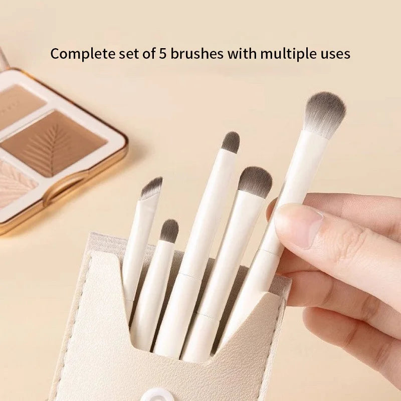 5 8 Natural Eye Makeup Brushes Detail Eyeshadow Brush White Ultra Qme