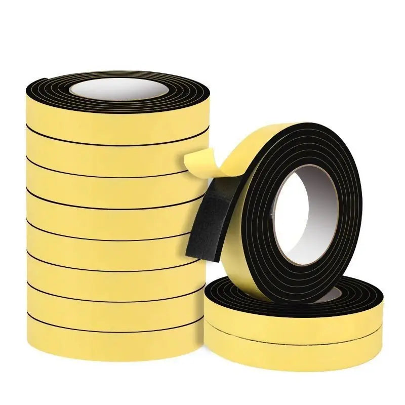 Door and Window Sponge Sealing, Thickened Single-Sided Tape, Sound Insulation, Waterproof, Shockproof and Anti-Collision Qme