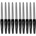 DIY Nail Art Professional File Metal Double Sided Manicure Pedicure Qme 10pcs Black