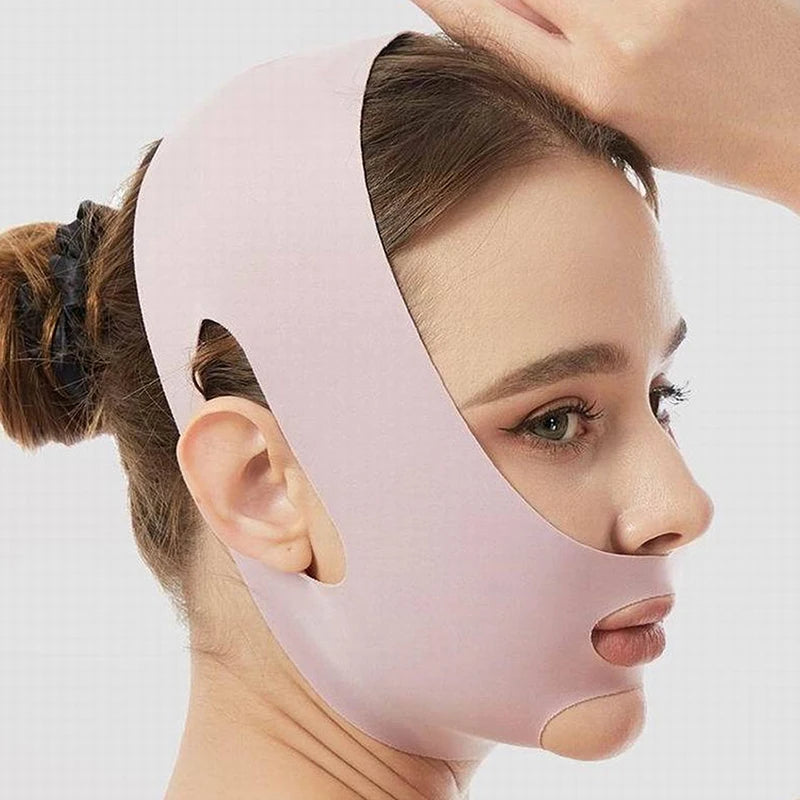 Adjustable Face Sculpting Sleep Mask Breathable Elastic V-face Qme