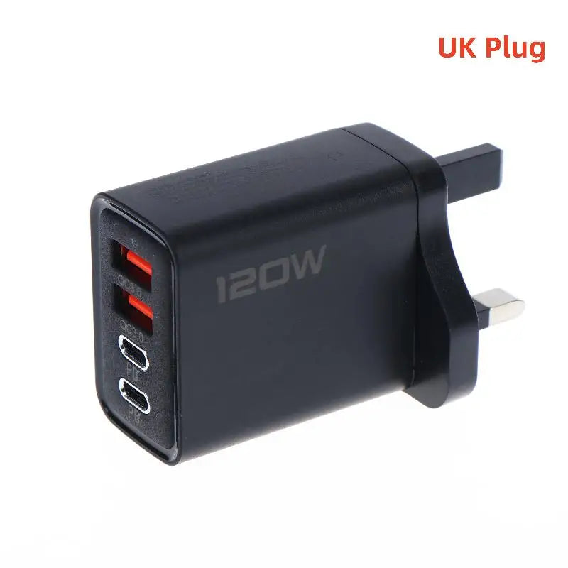 4 Port 120W USB C Fast Charger Station PD QC30 Wall Adapter Qme A4