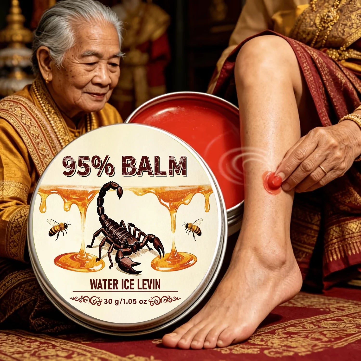 Hydrating Firming 95% Bee Venom Balm with Collagen NMN, Portable Whole Body Moisturizing Cream Qme