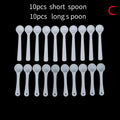New 20PCS 1g Plastic 1 Gram Scoops/Spoons For Food/Milk/Medcine Measuring Spoons. Qme C 20pcs