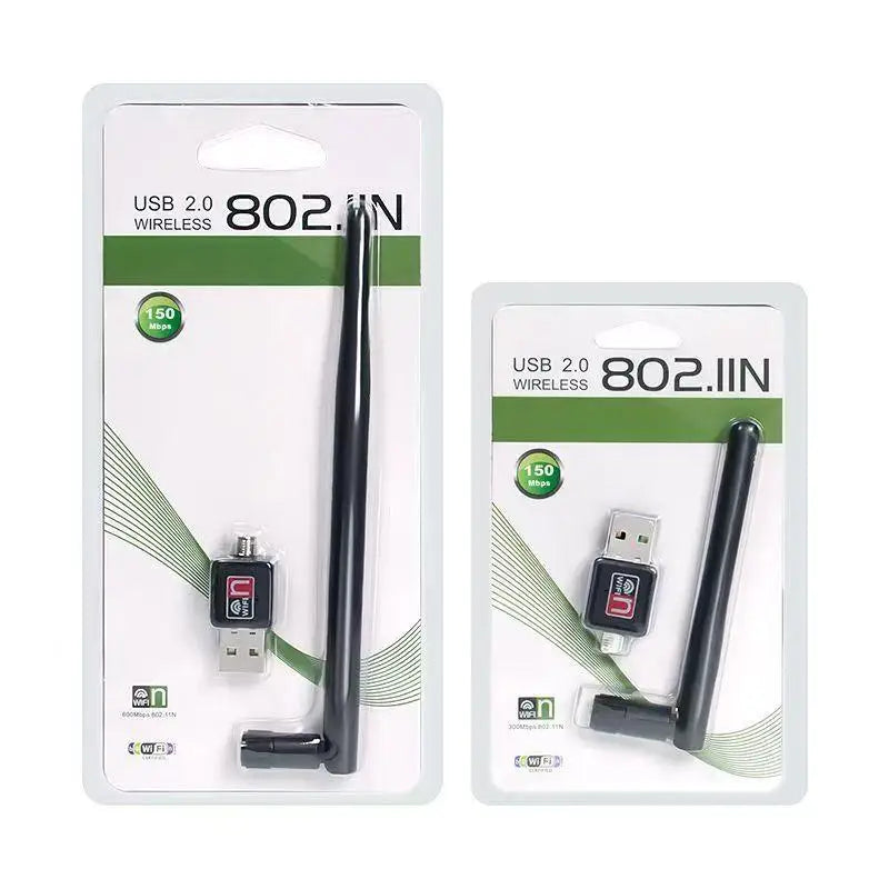 USB Wifi Antenna Adapter 150Mbps 2DB 5DB Wireless Network Card Plug Qme