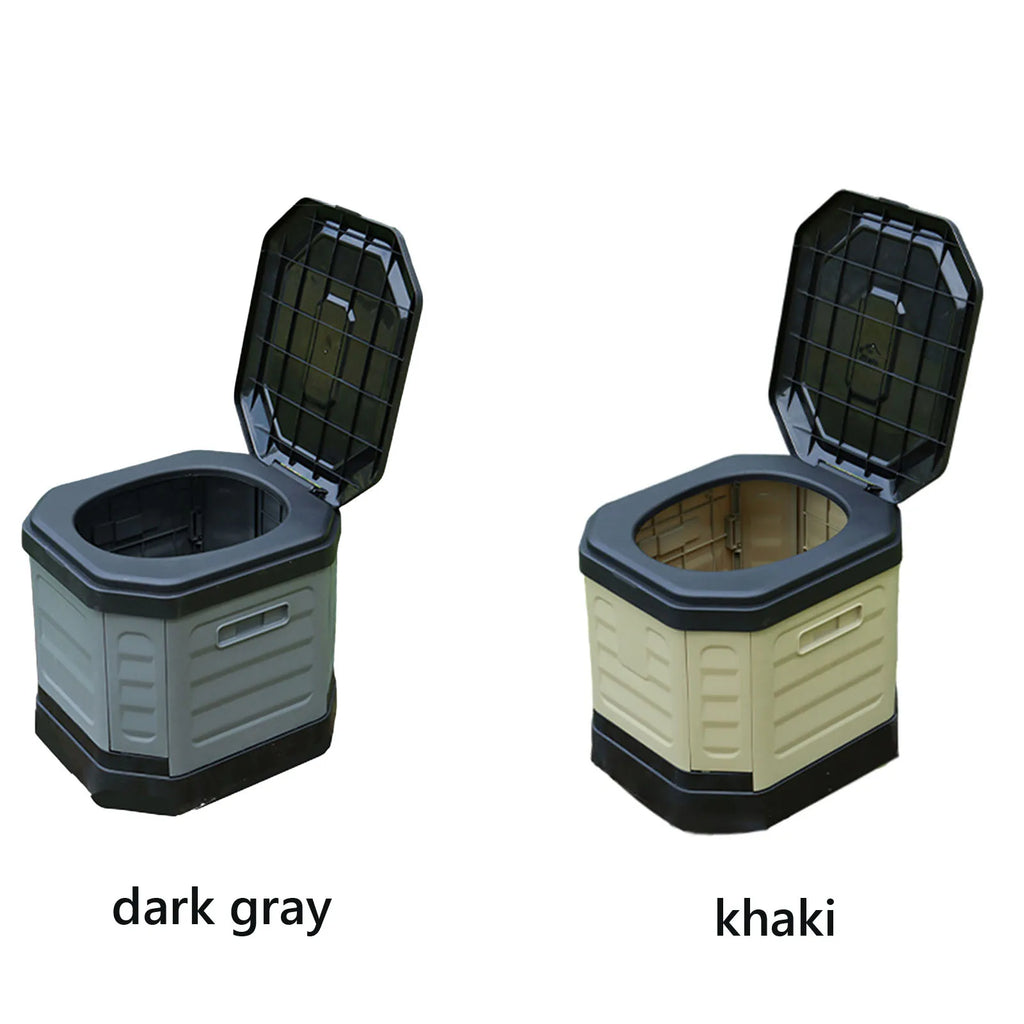 Folding Portable Toilet Reusable Camping Toilet with Lid Anti-Odor Travel Potty for Adults Travel Outdoor Hiking Trips Beach Qme