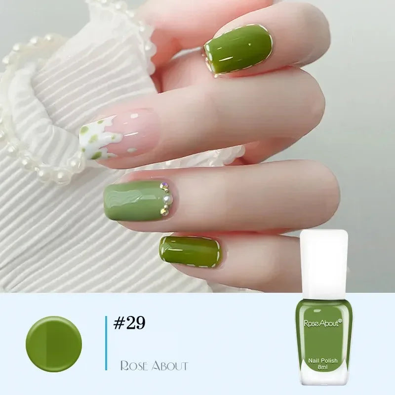 40 Colors Nail Gel No Bake Water-based Polish Glitter Sequins