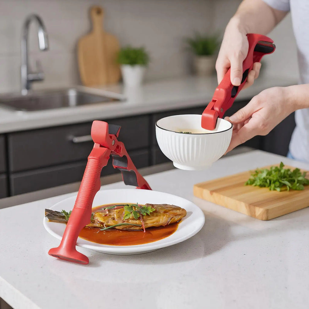 Bowl Gripper Heat Protection Non-slip Pizza Pans Grip Clamp Plate Qme