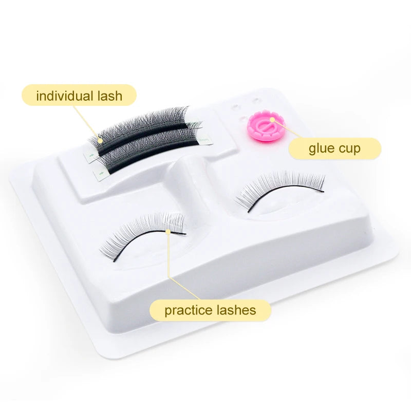NATUHANA Plastic Training False Eyelash Extension Handmade Practice Qme