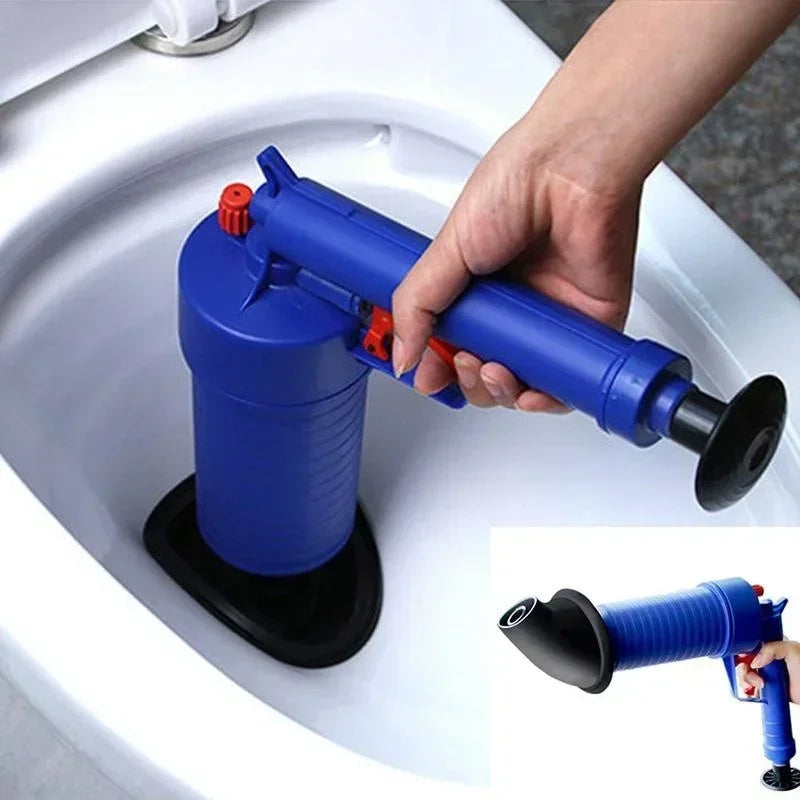 High Pressure Toilet Plunger Pump Drain Clog Remover Sink Floor Drain Cleaner Powerful Dredging Tool For Household Use Qme