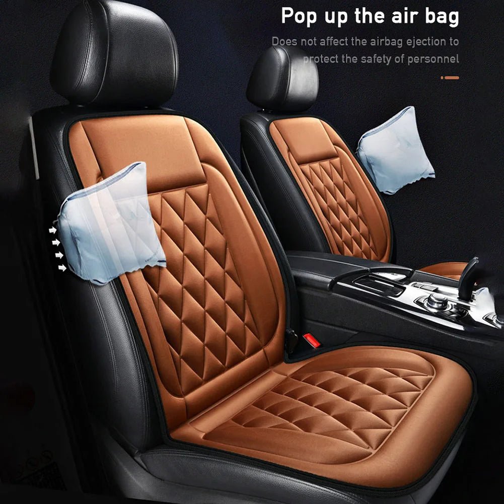 Heated Car Seat Cushion 12V Heating Electric Car Seat Cushion 2 Gear Adjustable Breathable Auto Interior Accessories Qme