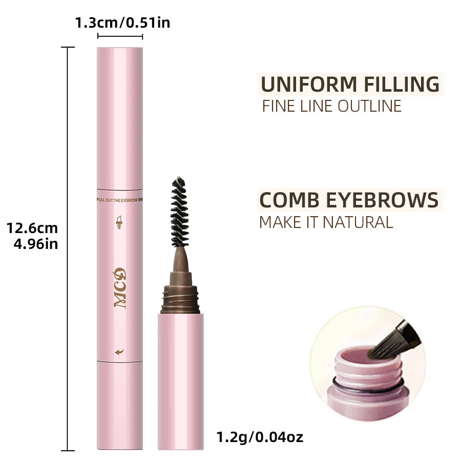 2 In1 Professional Waterproof Eyebrow Pencil Long-lasting Korean Qme