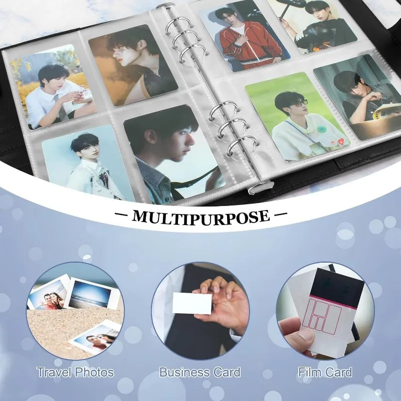 A5 Kpop Photocard Binder 25 Pages 4-Pocket Card Collector Album 200 Qme