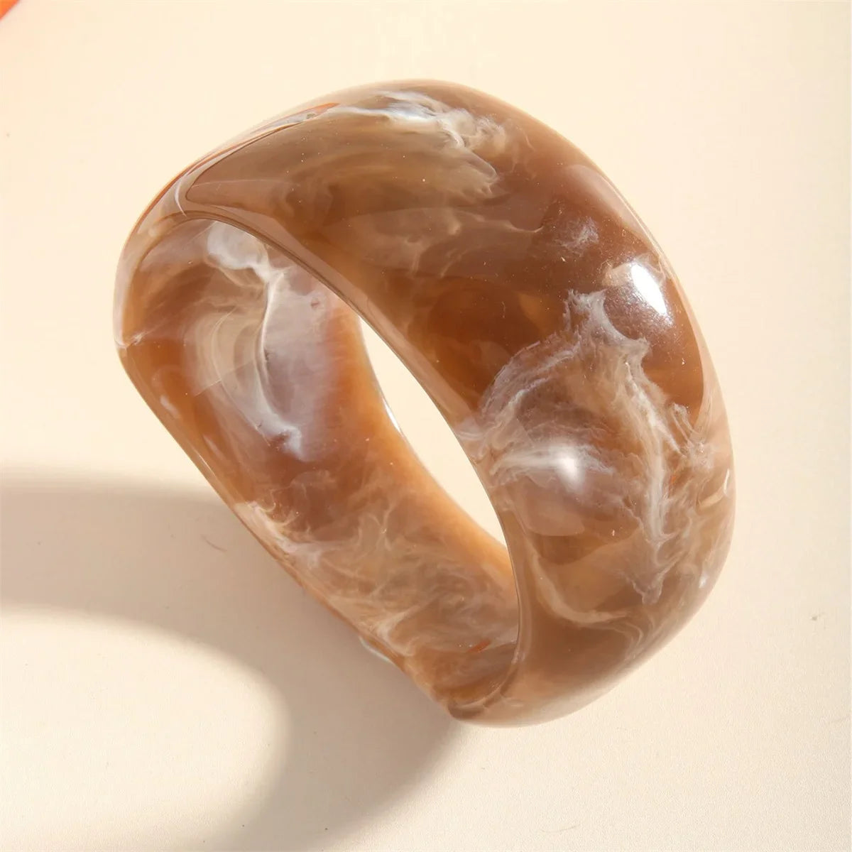 Korean Ins Candy Color Wave Wide Version Square Acrylic Resin Y2k Hip Hop Bangle Bracelet for Women Party Travel Jewelry Girl Qme