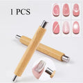 Wooden Nail Art Magnets Double-end Magnet Effects Magnetic Bar Cat's Qme 1 PCS