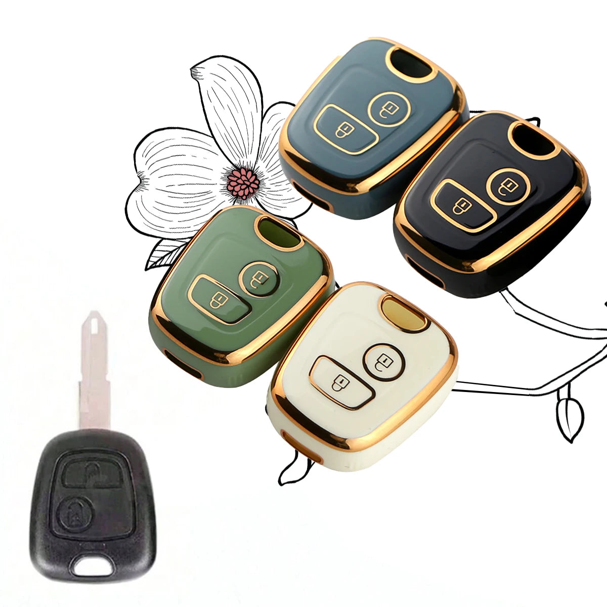 Car Remote Key Protection Case Suitable Smart Chain Cover Logo 307 Qme