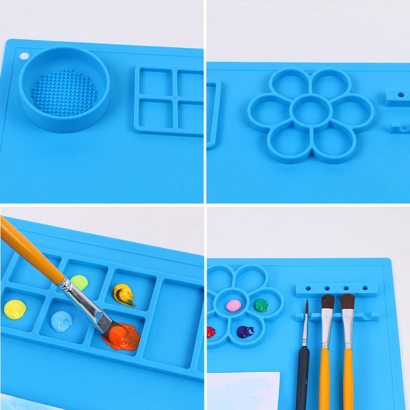 Silicone Painting Mat Art Cup Large Easy Clean Up Protects Surfaces Qme