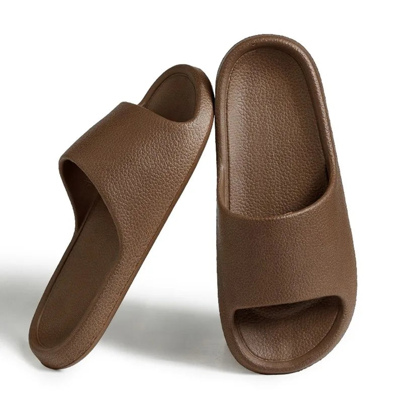 Cloud Slippers Women Shoes Summer Slippers For Men Shoes Home Flat Sandals Massage Flip Flops Couples Bathroom Indoor Slides Qme C-Brown EUR 44-45