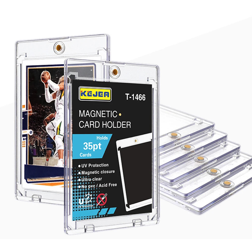 1/5/10PCS Clear Card Holder Magnetic Attraction Type Gaming Sports Trading Card Display Case Kpop Idol Photo Protective Sleeves Qme